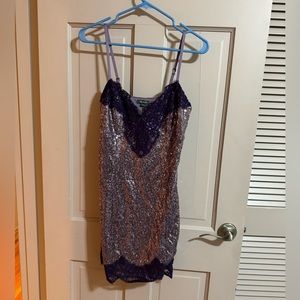 Women’s Purple Sequins Cocktail Dress Size Small